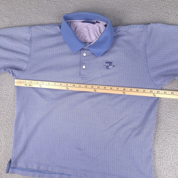 Bobby Jones Polo Shirt Mens Large Blue Golf Players Old Warson Country Club - Picture 9 of 14